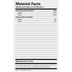 Clearance Womens Syncrino Base LS Tee Women Baselayer - Long Sleeves